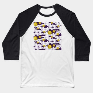 Flowers and Clouds Baseball T-Shirt